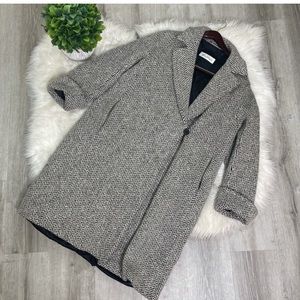 MaxMara Chevron Print Wool Peacoat